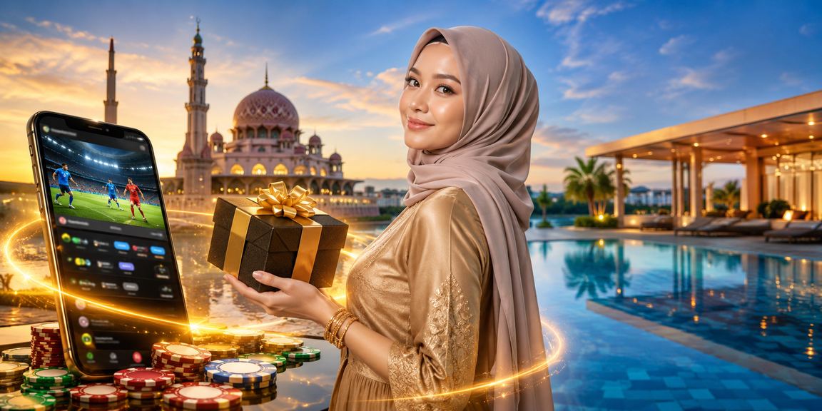 Pertaruhan sukan di Putrajaya dengan latar bandar rancangan Malaysia dan paparan pasaran sukan